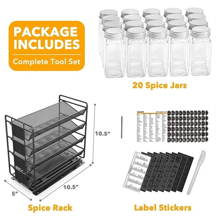 Vertical Sliding Spice Rack high quality